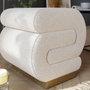 Atelier Del Sofa Puff Crema Ancho 40 cm Alto 42 cm Profundo 42 cm